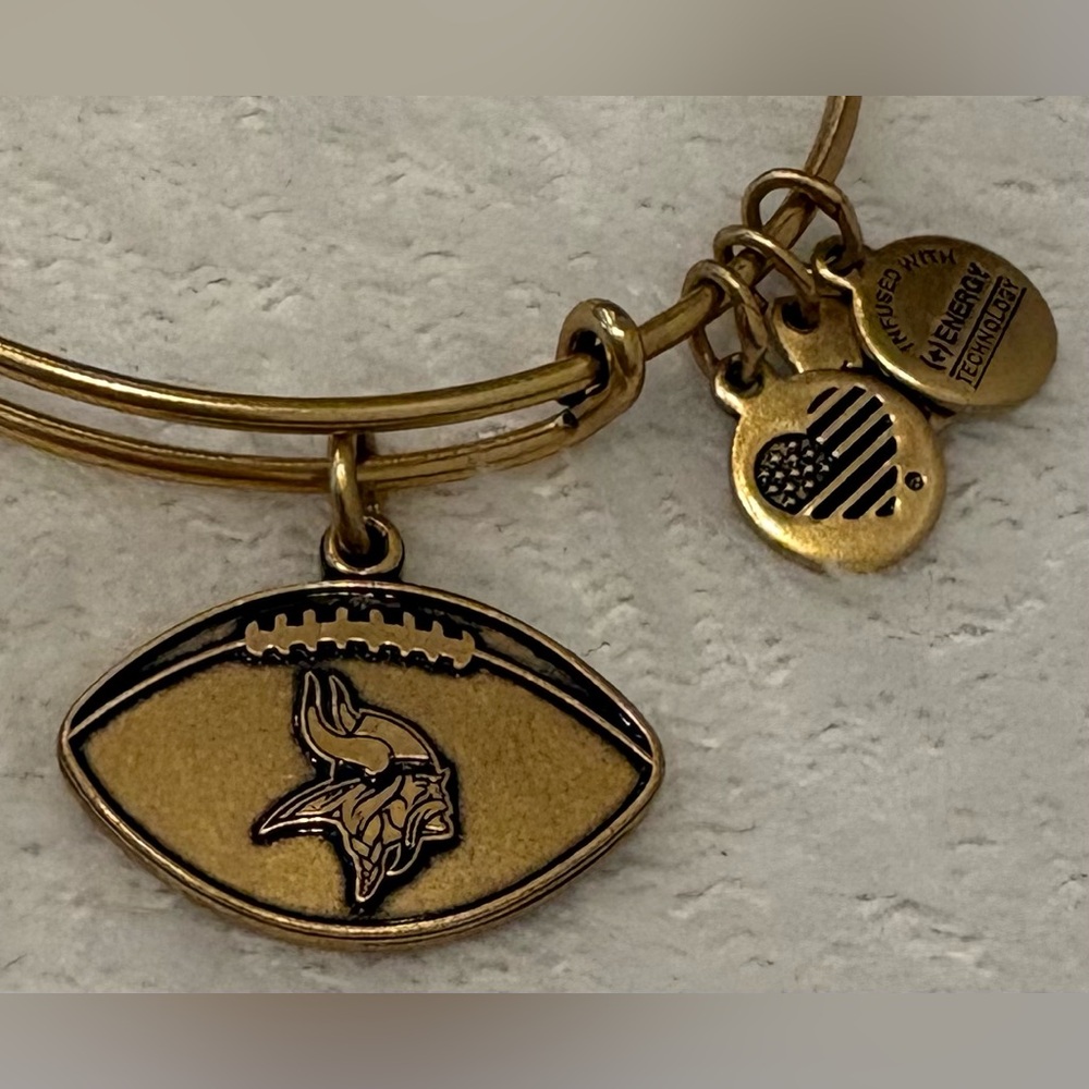 Alex and Ani Rose Gold NFL Minnesota Vikings Charm Bracelet - Picture 2 of 5